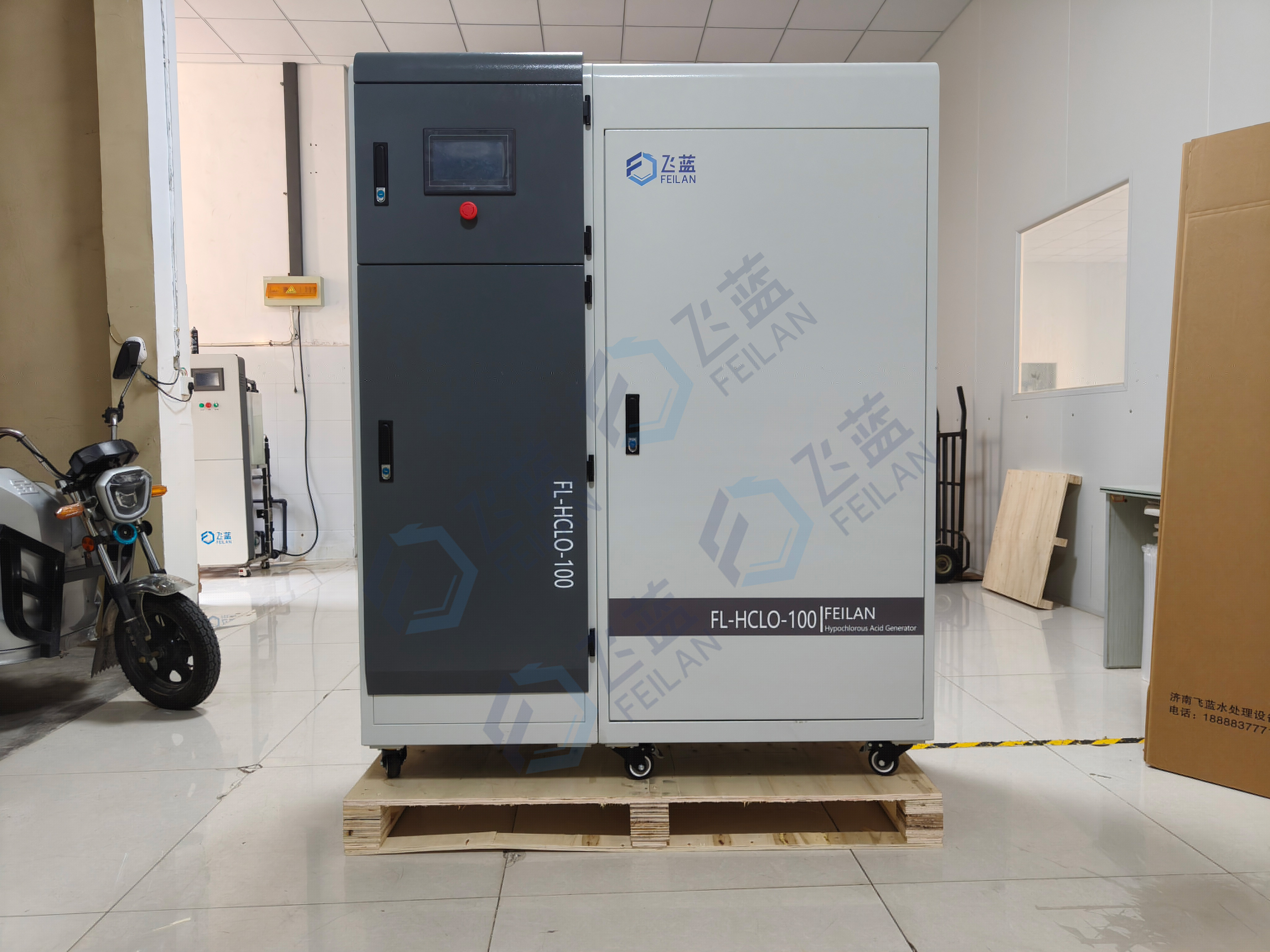 飛藍次氯酸發生器用于南方地區畜牧養殖，發貨打包